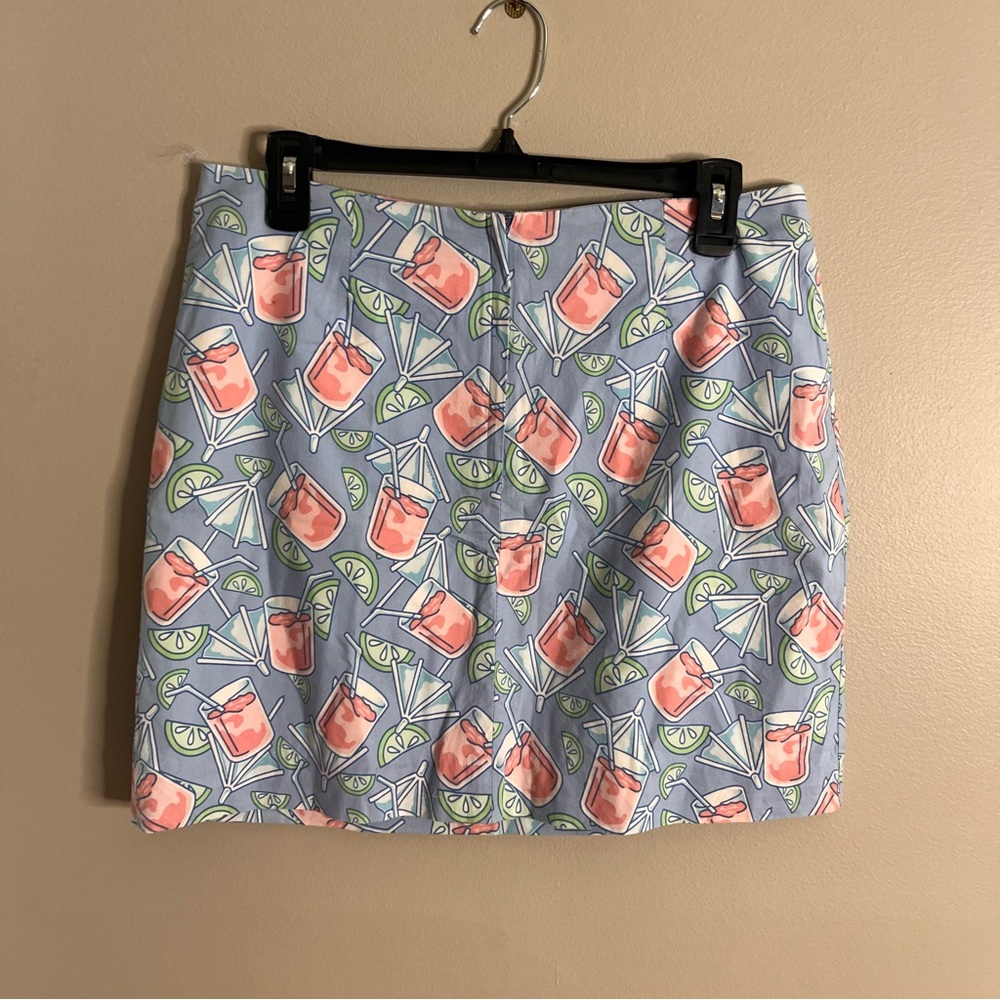 Vineyard Vines Size 6 Cotton Umbrella Drink Tropical Straight Skirt Casual - Picture 4 of 5